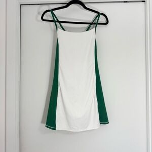 Wilo the Label Green & White Tennis Dress Sz Small Athleisure Athletic Preppy